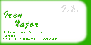 iren major business card